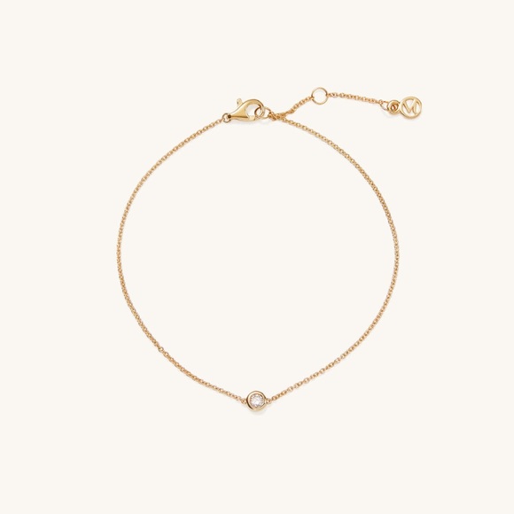 ❗SOLD❗Mejuri Solo Diamond Bracelet, 14k yellow gold - Picture 1 of 7